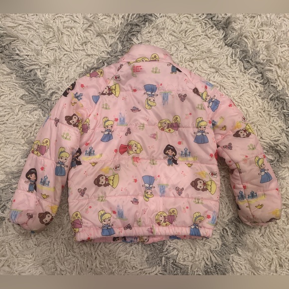 Disney store pink princess puffer jacket. Size 3t. - Picture 6 of 7